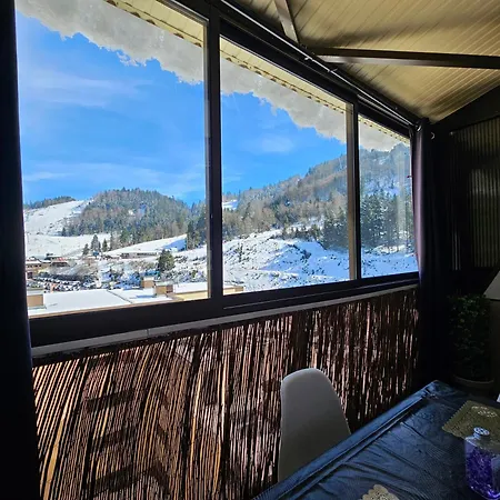 Vue Sur Les Pistes De Et En Bas De La Station
